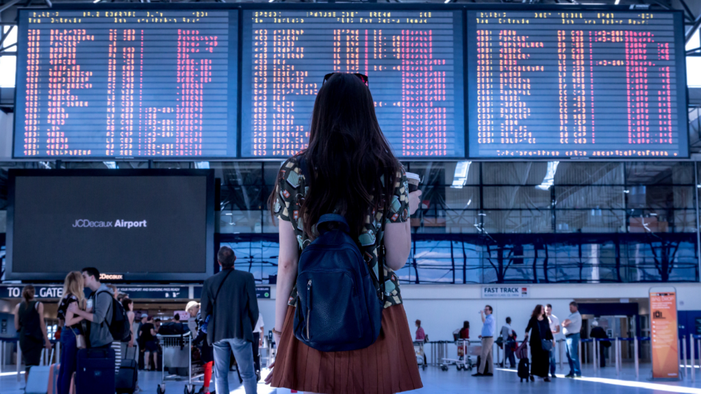 Woman standing in the airport