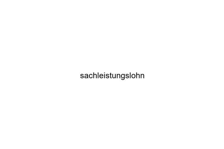 sachleistungslohn