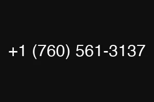 +1 (760) 561-3137